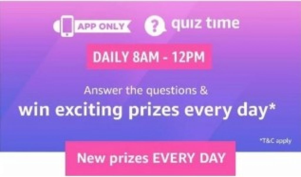 Amazon Quiz 8 April 2021 Answers Today Win free Gifts