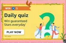 Amazon Funzone Stars Quiz 17th August 2022 Answers Win 5 Stars