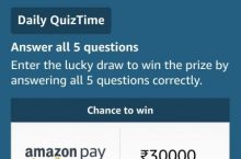 Amazon August Edition Quiz Answers Win Rs.20,000