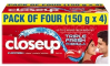 Closeup Everfresh Anti-Germ Gel Toothpaste Red Hot, 150g (Pack Of 4)