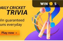 Amazon Daily Cricket Trivia Quiz Answers 26th May Win Guaranteed Prize